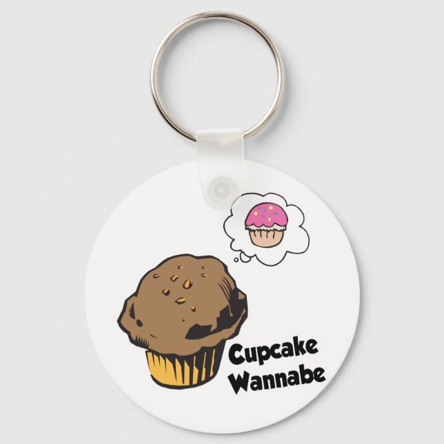 Cupcake Wannabe Muffin Key Ring (Front)