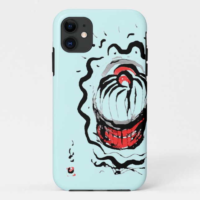 Cupcake with Cherry on blue Phone Case (Back)