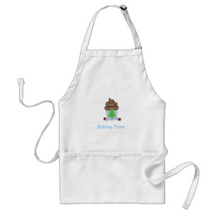 Cupcake with Christmas Tree Design Standard Apron