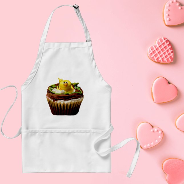 Cupcake with Duck Decoration Standard Apron (Cupcake with Duck Decoration Adult Apron)