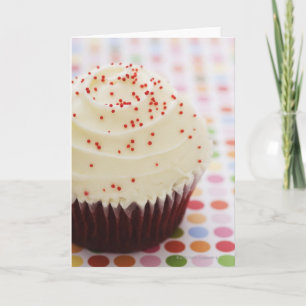 Cupcake with sprinkles card