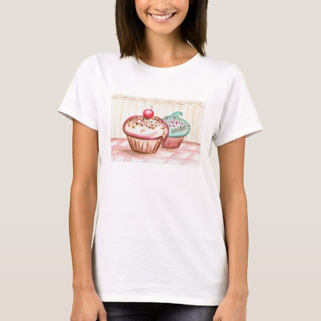 Cupcake Women's T Shirt Top (Front)