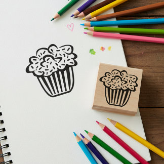 Cupcake Wooden Art Stamp For Crafts