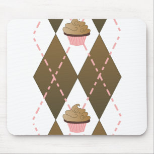 Cupcakes and Argyle Mouse Mat