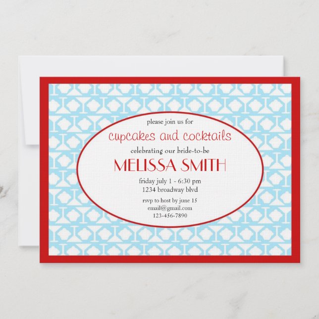 Cupcakes and Cocktails Invitation (Front)
