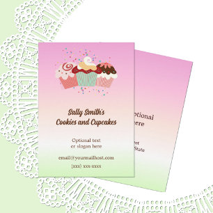 Cupcakes and Cookies Baking Business Card