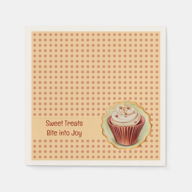 CupCakes and dots Napkin (Front)