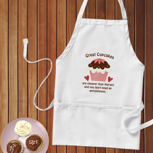 Cupcakes and Hearts Humour Apron (Creator Uploaded)