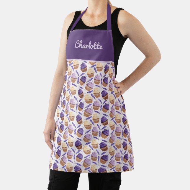 Cupcakes and Lavender Dessert Apron (Insitu)