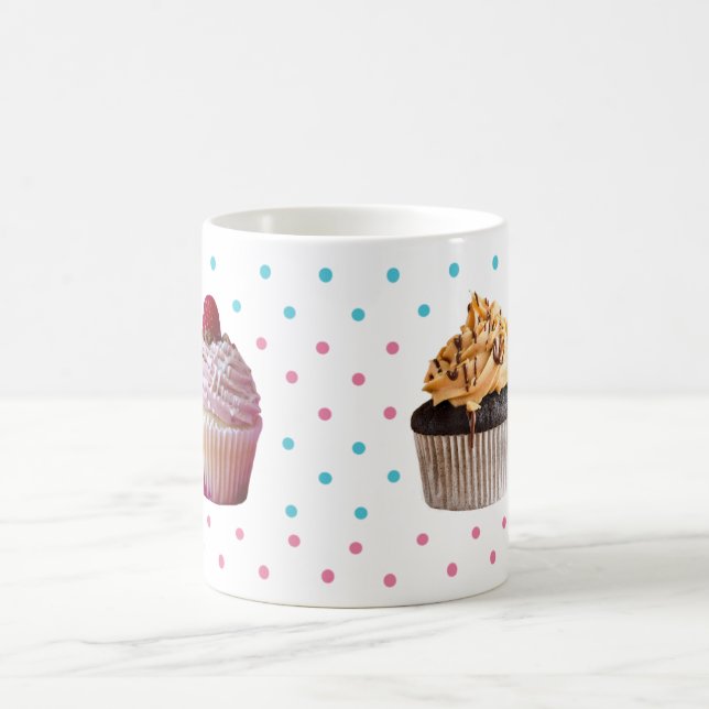 Cupcakes and polka dots Classic Mug (Center)