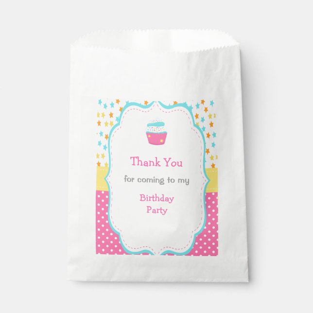 Cupcakes and Sprinkles Favour Bags (Front)