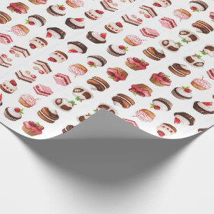 Cupcakes and sweet treats wrapping paper