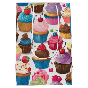 Cupcakes artwork medium gift bag