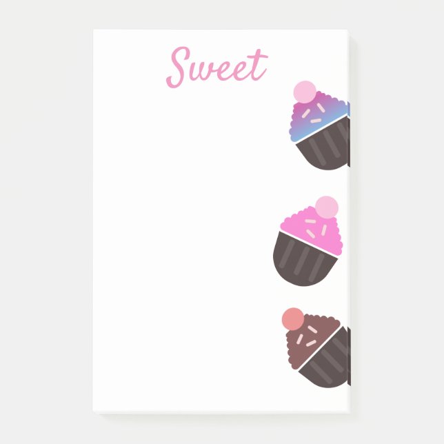 Cupcakes Bakery Sweet Frosting Post-it Notes (Front)
