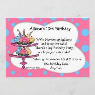 Cupcakes Birthday Invitation
