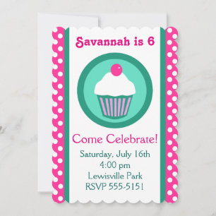 Cupcakes birthday invitation