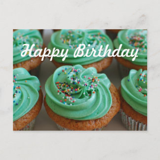 Cupcakes Birthday Photo Postcard