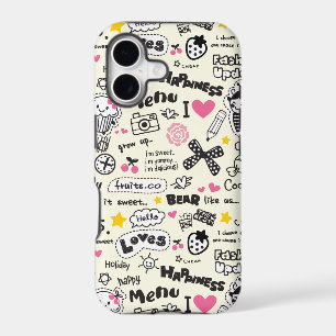 Cupcakes, bows, hearts, girly girl pattern.