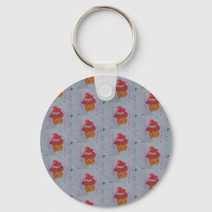 Cupcakes Button Key Ring