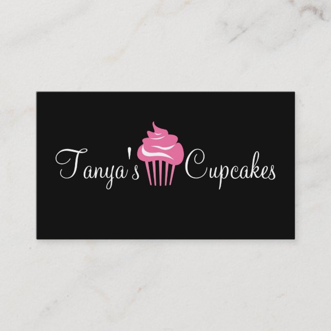 Cupcakes, Cakes, Food, Catering, Bakery Business Business Card (Front)