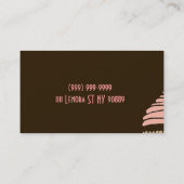 Cupcakes, Cakes, Food, Catering, Bakery Business Business Card (Back)