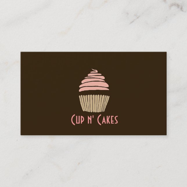 Cupcakes, Cakes, Food, Catering, Bakery Business Card (Front)