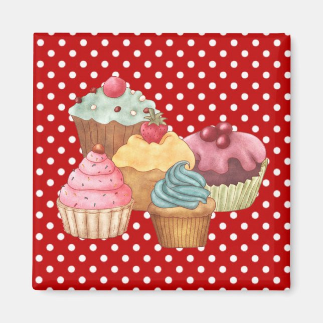 Cupcakes Cakes Pastry Magnet (Front)