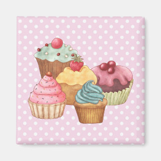Cupcakes Cakes Pastry Magnet