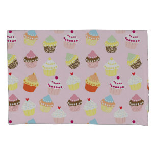 CUPCAKES CANDY PINK PATTERN PILLOWCASE