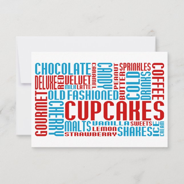 cupcakes chitChat Invitation (Front)