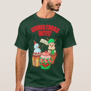Cupcakes Christmas XMAS Bakery Baking Bake Baker C T-Shirt