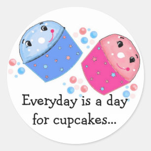 Cupcakes Classic Round Sticker