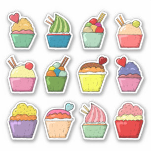 Cupcakes Colourful dessert l Scrapbook
