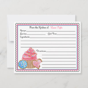 Cupcakes & Cookies Baking Cooking Recipe Cards