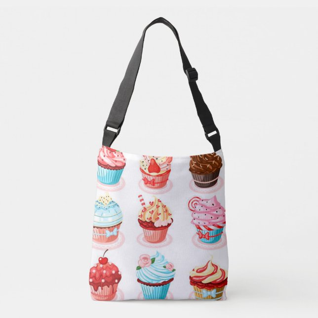 Cupcakes Crossbody Bag (Front)
