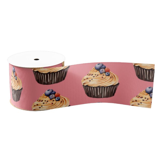 Cupcakes Dessert Heaven  Grosgrain Ribbon (Spool)