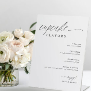 Cupcakes Dessert Table Wedding Pedestal Sign