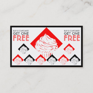 cupcakes diamond stamp card