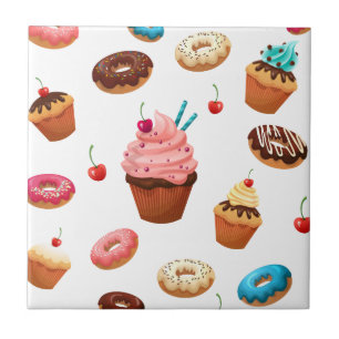 Cupcakes Doughnuts Tile