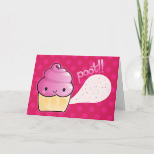 Cupcakes Fart Sprinkles Pink Card