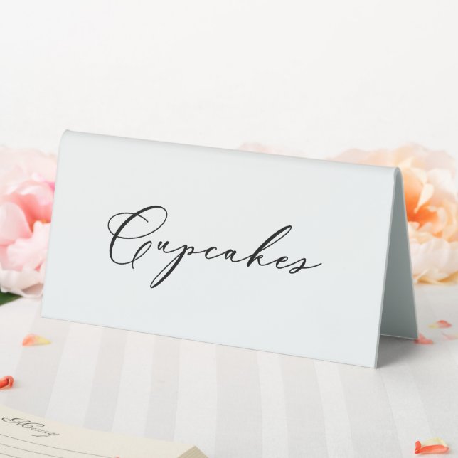 Cupcakes Food Label Wedding Party Tent Sign (In SItu (Wedding))