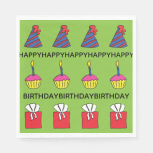 Cupcakes Funny Birthday Party Napkin