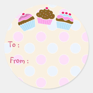 Cupcakes Gift Tag Sticker