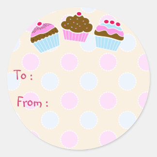 Cupcakes Gift Tag Sticker