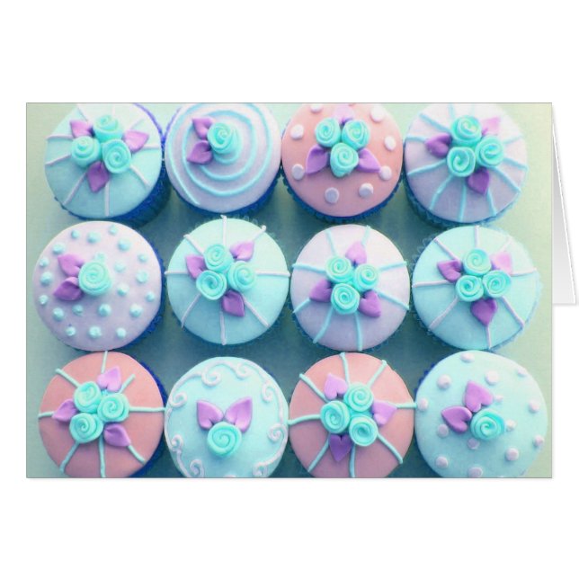 Cupcakes, iced in blue (Front Horizontal)
