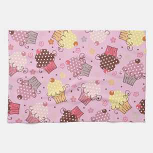 Cupcakes in Pink Tea Towel