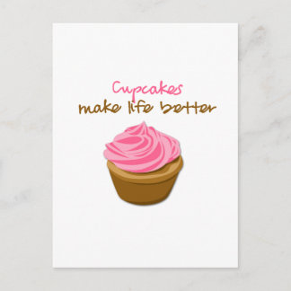 Cupcakes Make Life Better Postcard