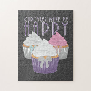 Cupcakes Make Me Happy Jigsaw Puzzle