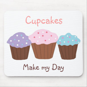 Cupcakes Make my Day Mouse Mat