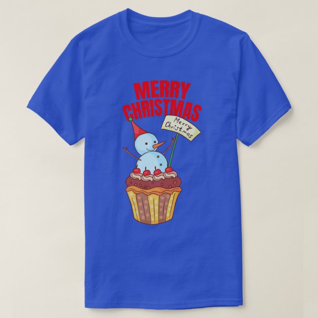 Cupcakes Merry Christmas XMAS Bakery Baking Bake B T-Shirt (Design Front)